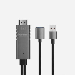 Go-Des 3in1 FHD Cable for 8Pin / Micro B USB / USB-C Connector