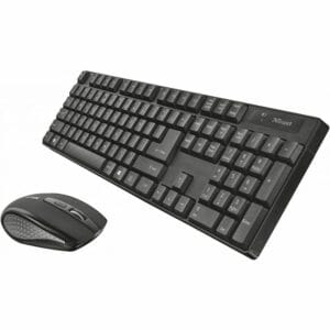 Trust Ximo Wireless keyboard and mouse set for PC and Laptop, UK Layout, Black