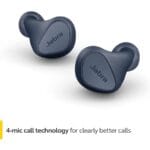 Jabra Elite 3 In Ear Wireless Bluetooth Earbuds - Noise Isolating True Wireless Buds with 4 Built-in Microphones for Clear Calls, Navy