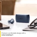 Jabra Elite 3 In Ear Wireless Bluetooth Earbuds - Noise Isolating True Wireless Buds with 4 Built-in Microphones for Clear Calls, Navy