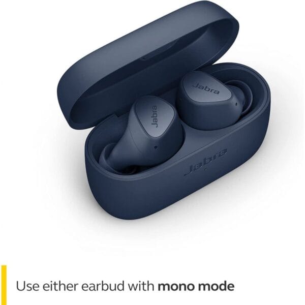 Jabra Elite 3 In Ear Wireless Bluetooth Earbuds - Noise Isolating True Wireless Buds with 4 Built-in Microphones for Clear Calls, Navy