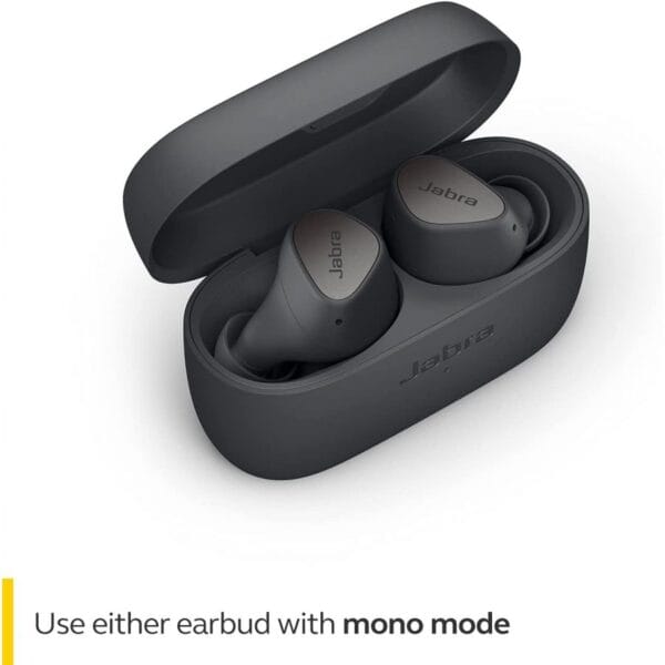 Jabra Elite 3 In Ear Wireless Bluetooth Earbuds - Noise Isolating True Wireless Buds with 4 Built-in Microphones for Clear Calls, Dark Grey