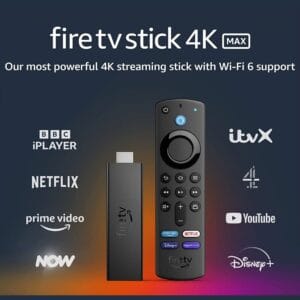 Fire TV Stick 4K Max | streaming device, Wi-Fi 6, Alexa Voice Remote