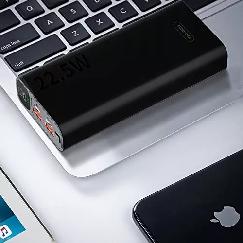 VEN-DENS Power Bank 20000mAh, Portable Charger 22.5W Dual Port USB & USB C Power Bank Fast Charging